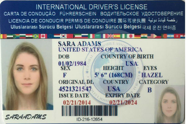 cruise america international drivers license